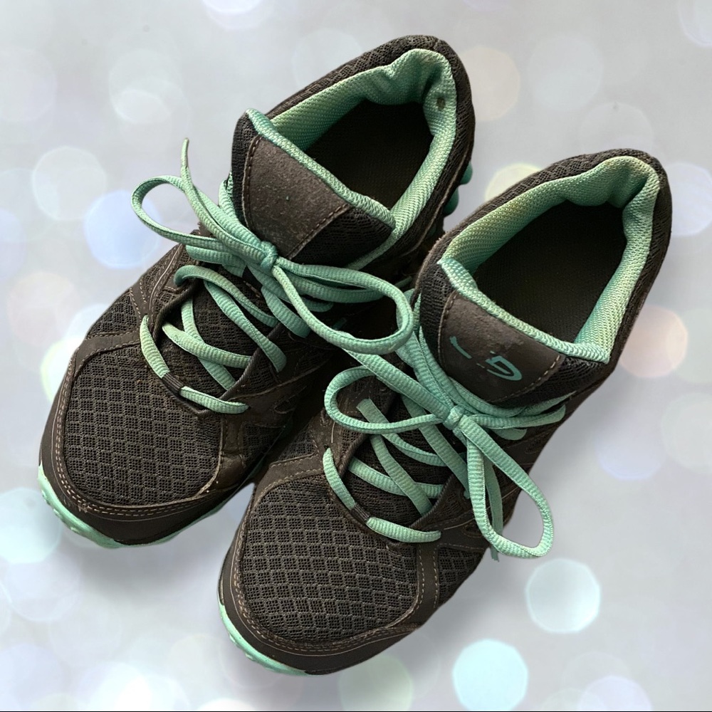 Teal and Gray Sneakers